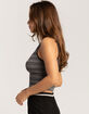 FULL TILT Seamless Striped V-Neck Womens Tank Top image number 3