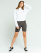 FULL TILT High Waisted Womens Charcoal Biker Shorts image number 4