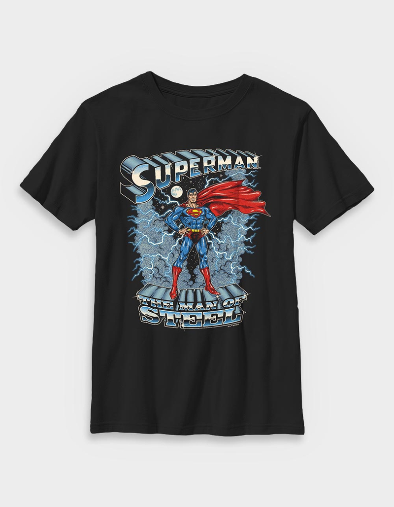 SUPERMAN Man Of Steel Unisex Kids Tee image number 0