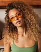 RSQ Rimless Rectangle Sunglasses image number 3