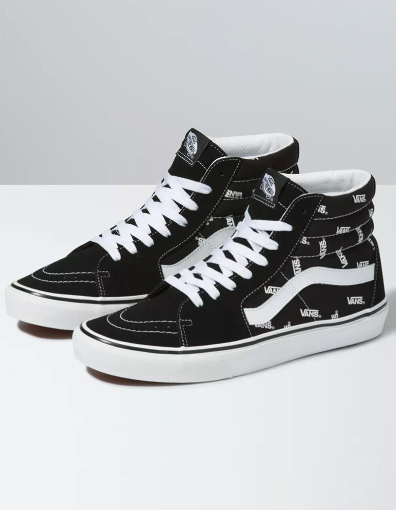 VANS Sk8-Hi Black & True White Shoes image number 0