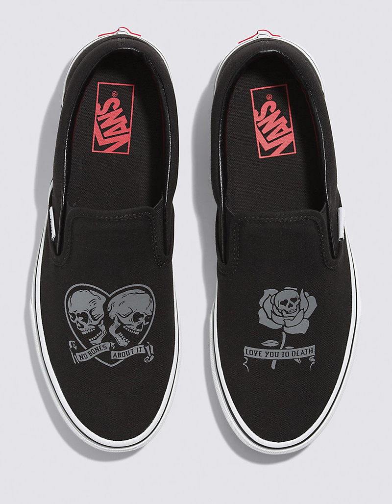 VANS Love You To Death Classic Slip-On Shoes image number 4