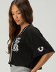 TRUE RELIGION Satin Patch Womens Crop Mesh Jersey image number 3