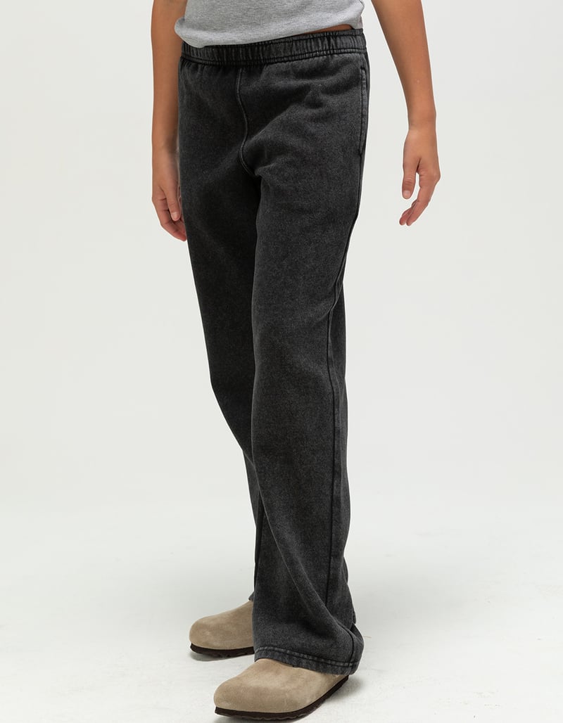 FULL TILT Girls Wide Leg Washed Sweatpants image number 4