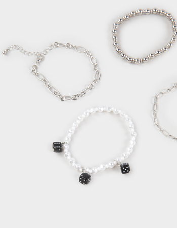 FULL TILT 4 Pack Cross Dice Pearl Bracelets Alternative Image