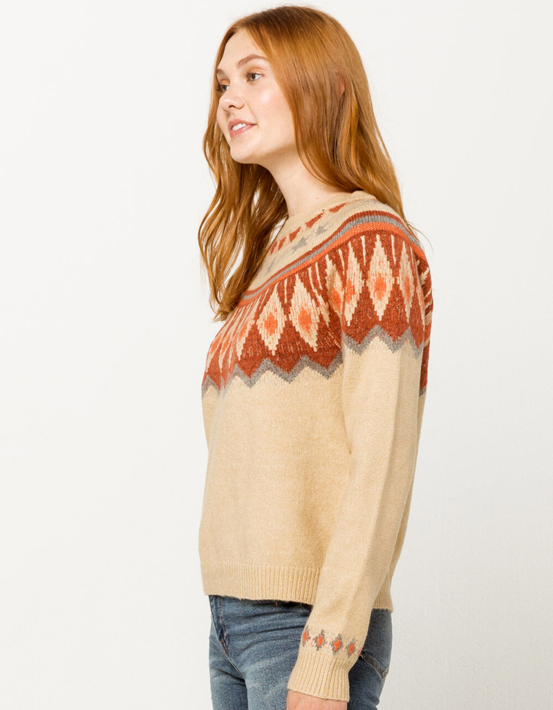 SKY AND SPARROW Fair Isle Womens Sweater image number 2