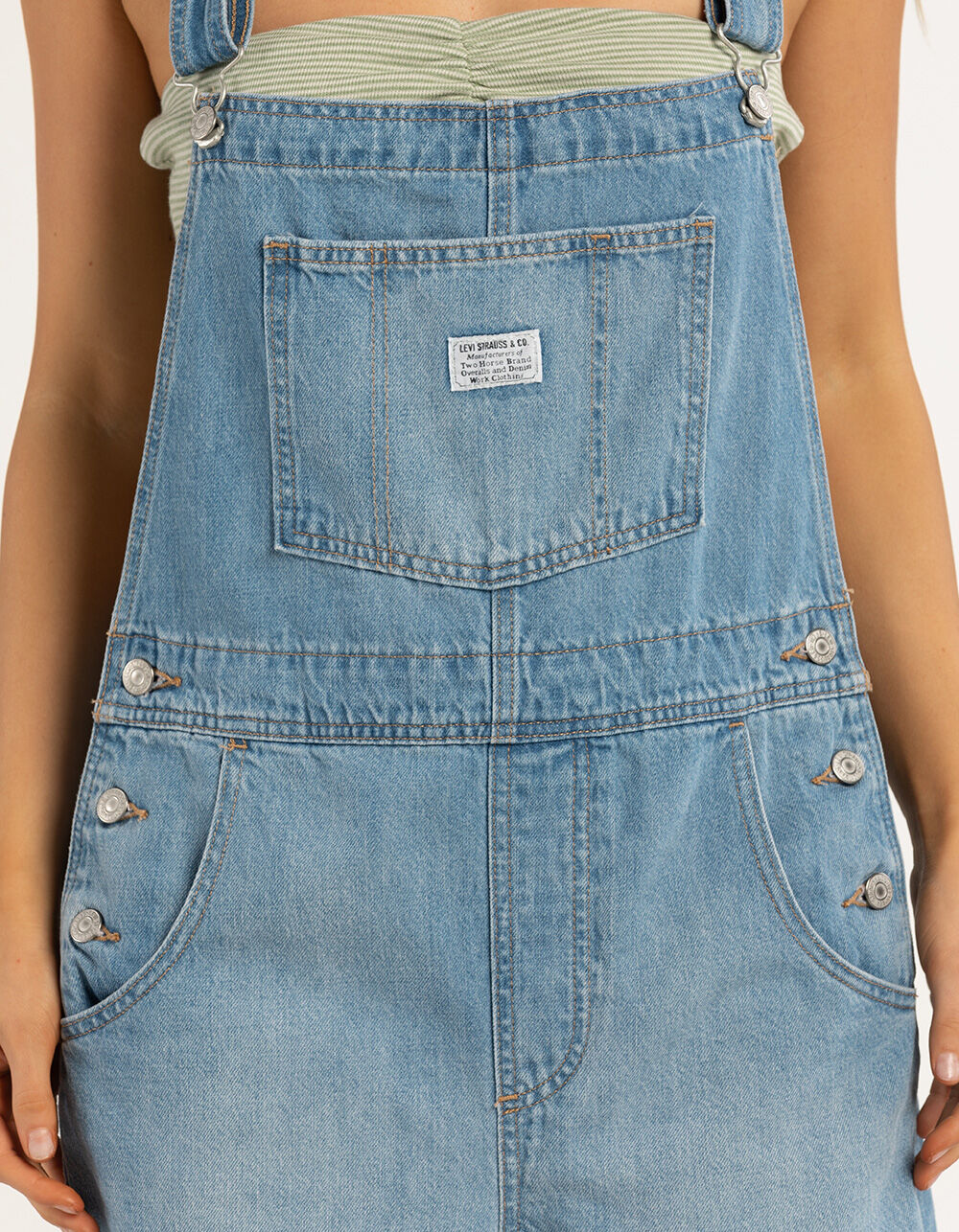 LEVI'S Vintage Womens Shortalls - In The Field - LIGHT INDIGO - S