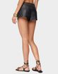 EDIKTED Kaylan Grommet Faux Leather Shorts image number 3