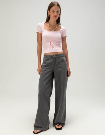 RSQ Womens Banded Bottom Sweater Top Alternative Image