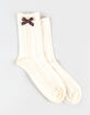 FULL TILT Womens Knit Bow Socks image number 1