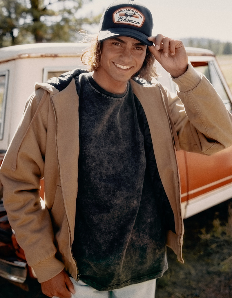 RSQ Mens Hooded Twill Jacket image number 7