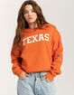 HYPE AND VICE University of Texas Womens Crewneck Sweatshirt image number 1