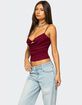 EDIKTED Layered Bra Cowl Neck Top image number 3
