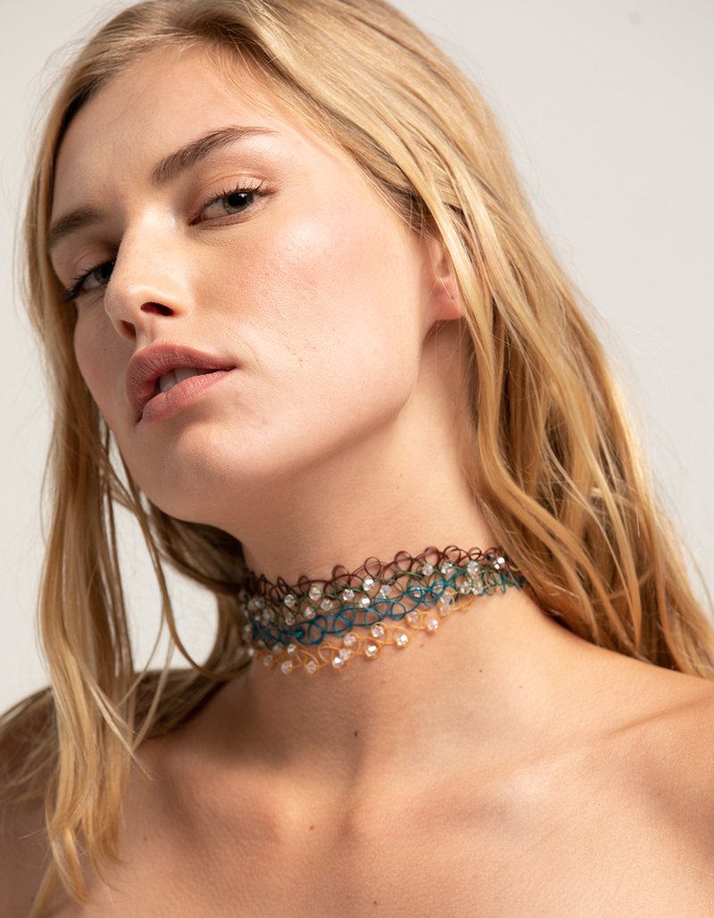 FULL TILT 4 Pack Choker Necklace Set image number 5