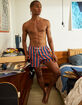 RSQ Mens 2 Color Stripe 5" Swim Shorts image number 4