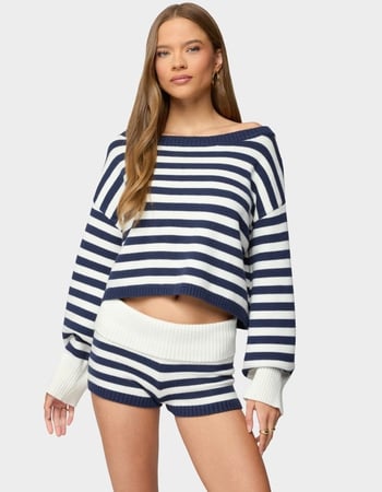 EDIKTED Saphi Striped Oversized Knit Sweater Primary Image