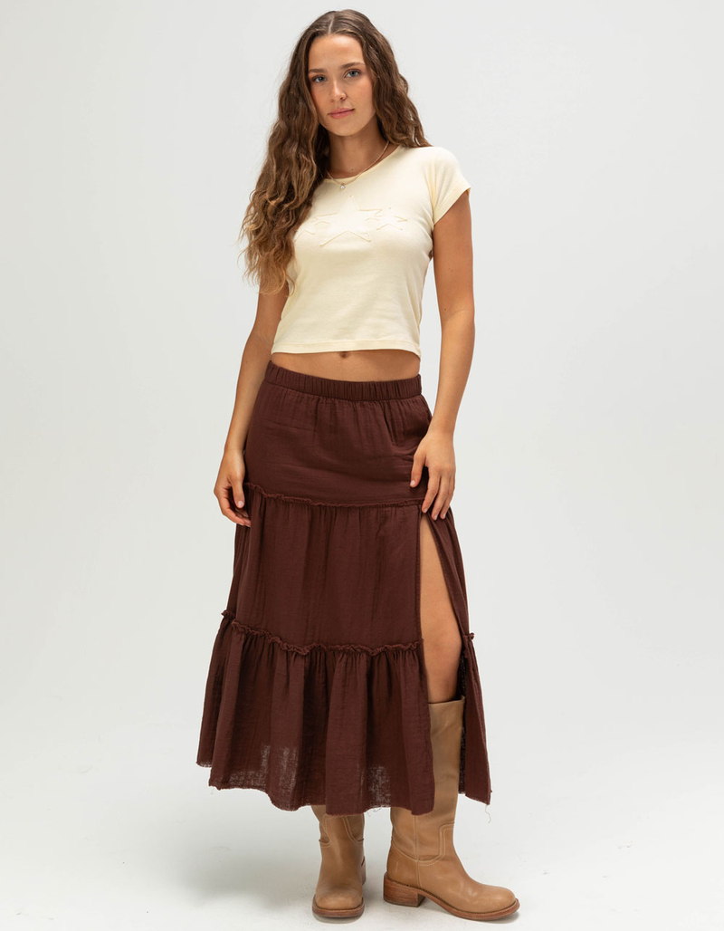 NECTAR CLOTHING Womens Tiered Maxi Skirt image number 0