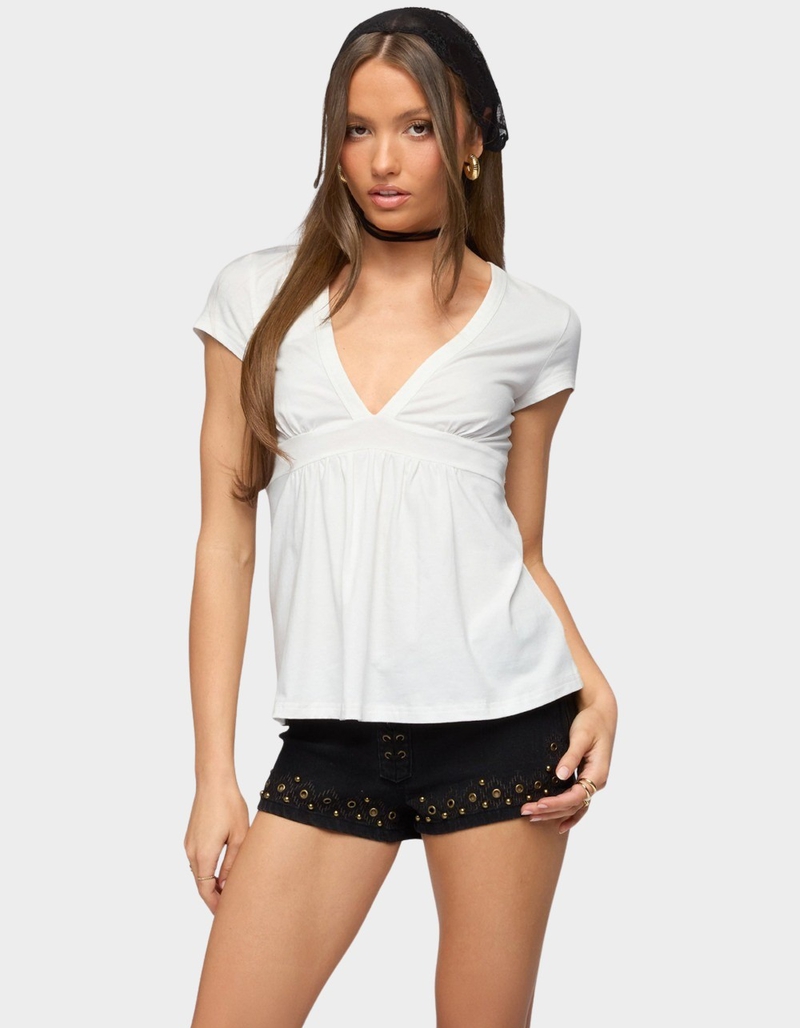 EDIKTED Ilana V-Neck Babydoll Top image number 0