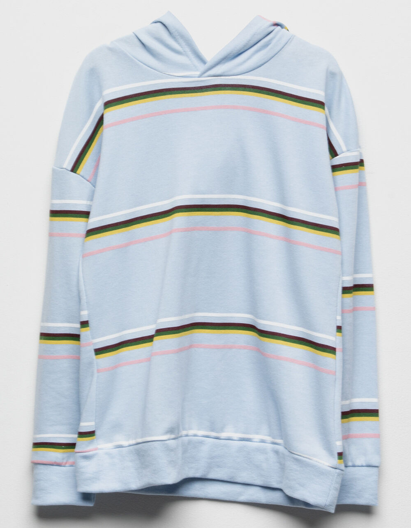 FULL TILT Wide Stripe Blue Girls Hoodie image number 0