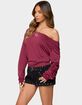 EDIKTED Nannie Off Shoulder Oversized Top image number 2
