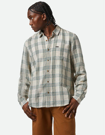 BRIXTON Charter Linen Mens Button Up Shirt Alternative Image