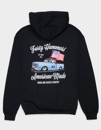 FORTY HAMMERS Born And Raised Mens Hoodie Primary Image