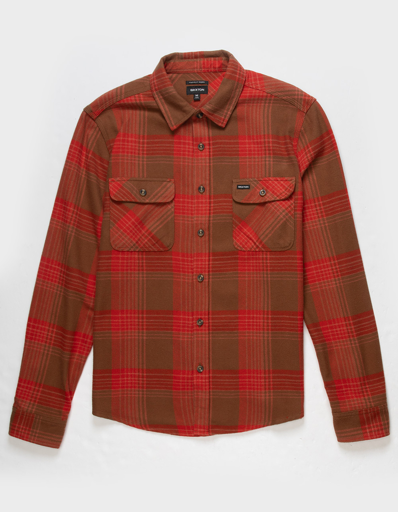 BRIXTON Bowery Mens Flannel RED COMBO Tillys