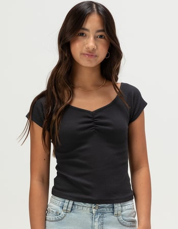 FULL TILT Essentials Girls Cinch Tee Primary Image