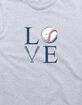 LOVE Baseball Unisex Tee image number 2