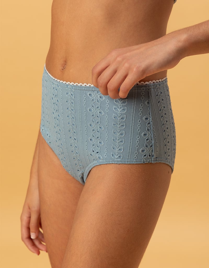 FULL TILT Texture Girls Halter Bikini Set image number 6