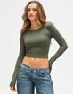 BOZZOLO Womens Long Sleeve Baby Tee image number 1