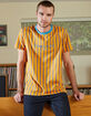 VALOR Miami Stripe Mens Gold T-Shirt image number 1
