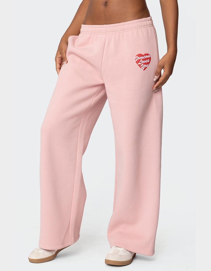 EDIKTED Someone Loves You Sweatpants image number 2