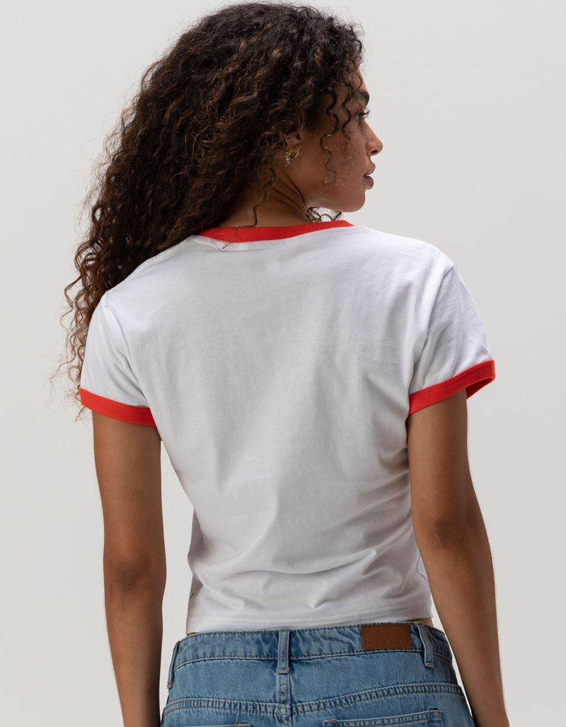 RUSTY 1985 Womens Skimmer Ringer Tee image number 3
