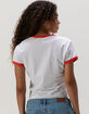 RUSTY 1985 Womens Skimmer Ringer Tee image number 4