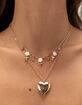 FULL TILT Layered Rose/Heart Locket Charm Necklace image number 4
