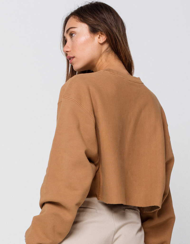 CHAMPION Crop Vintage Wash Womens Crew Sweatshirt image number 2