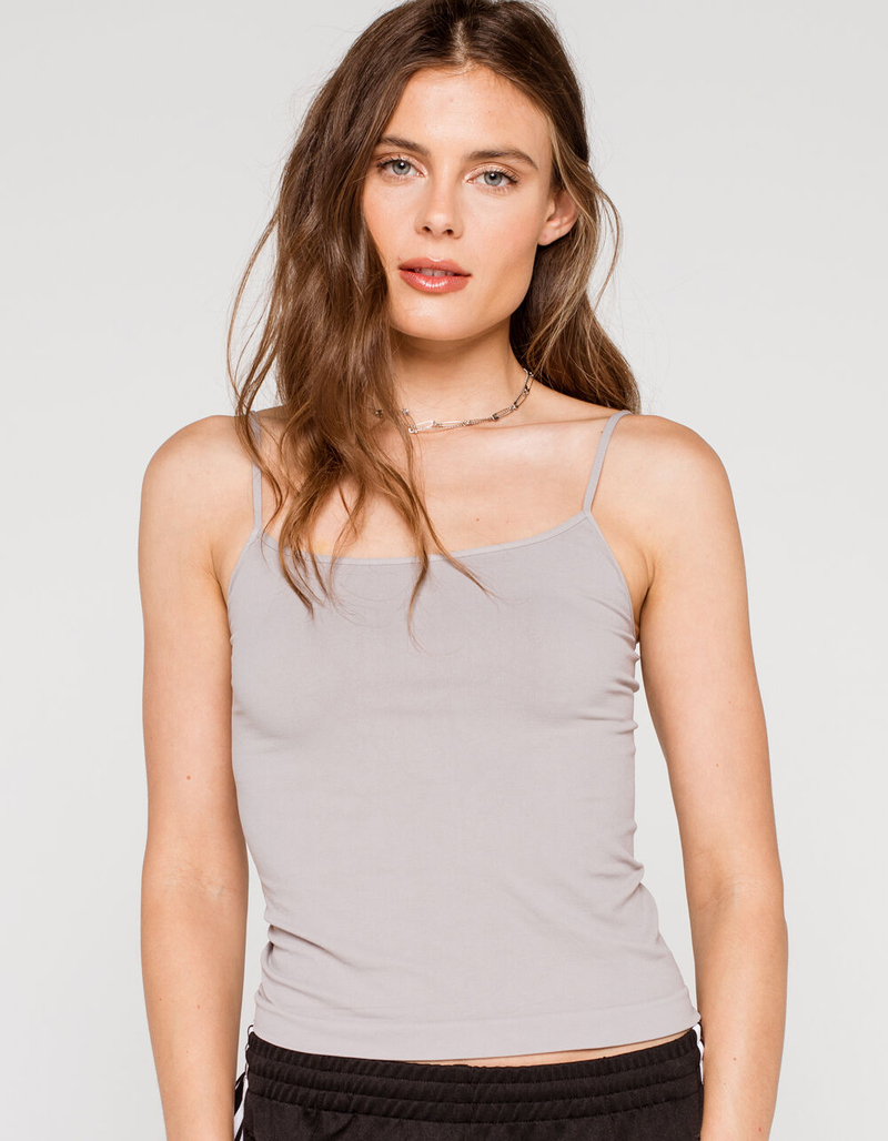 FULL TILT Shorter Seamless Womens Gray Cami image number 1