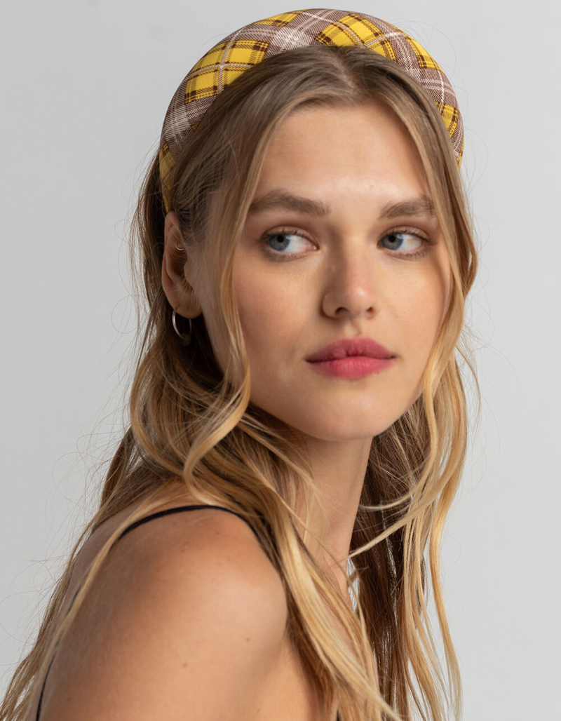Yellow Plaid Headband image number 1