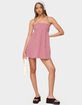 EDIKTED Rina Gingham Halter Mini Dress image number 5