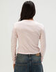 FULL TILT Lily Womens Long Sleeve Baby Tee image number 4