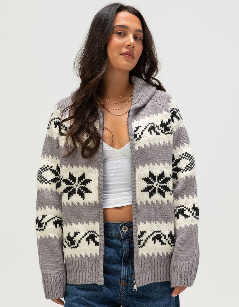 BDG Urban Outfitters Nordic Womens Zip Front Sweater image number 0