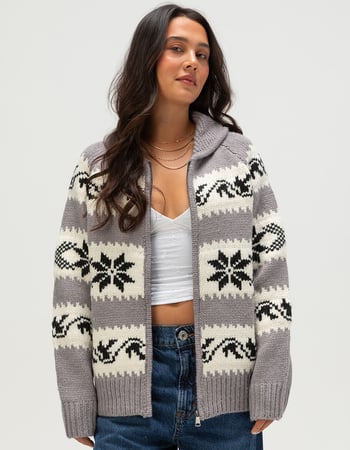BDG Urban Outfitters Nordic Womens Zip Front Sweater Primary Image