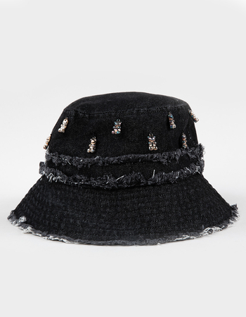 Silver Bear Charm Womens Bucket Hat Primary Image