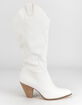 MI.IM Bohemian Western Tall Slouch Womens White Boots image number 2