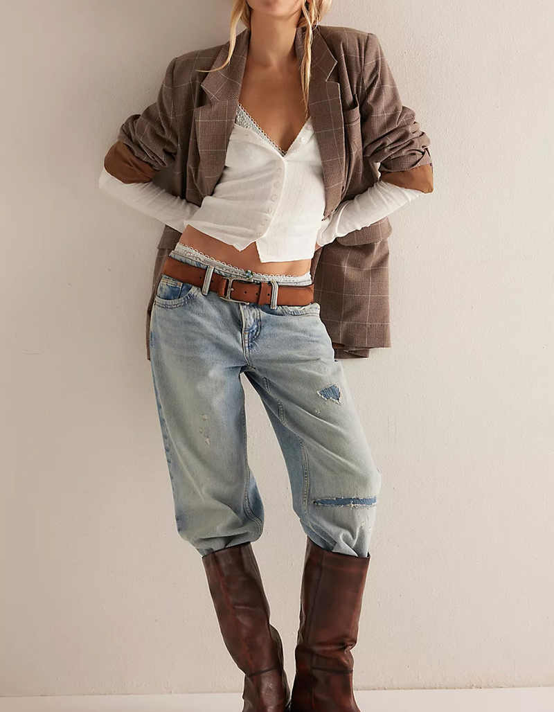 FREE PEOPLE End Game Pointelle Womens Long Sleeve Top image number 3