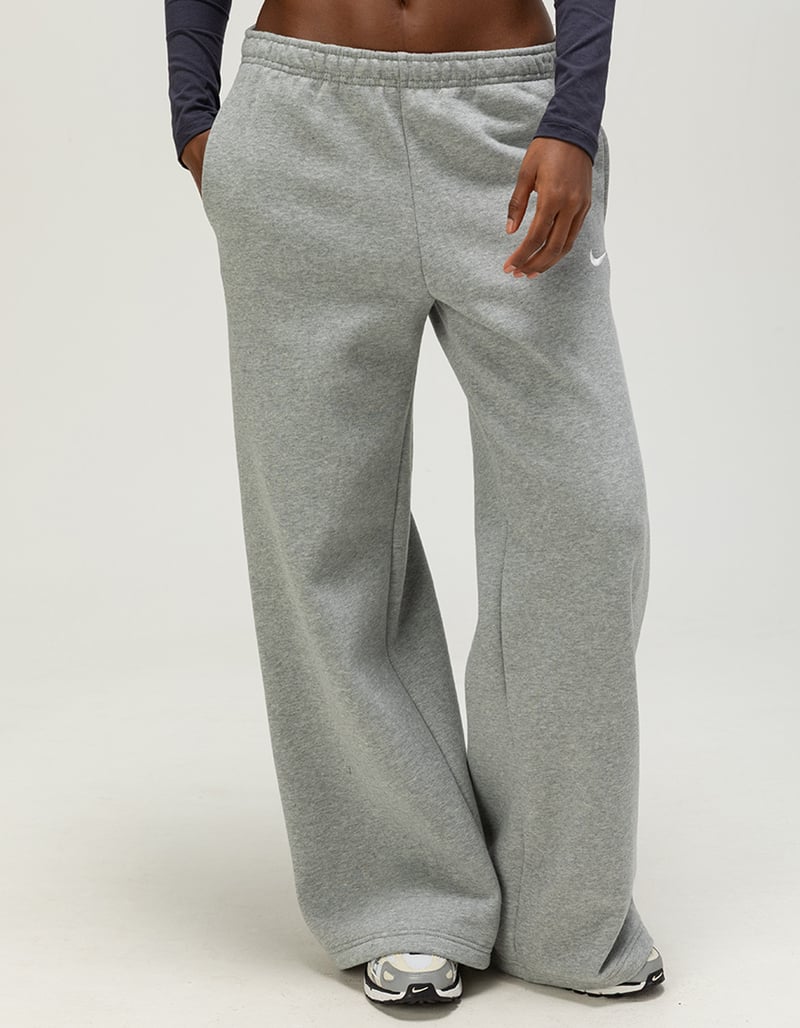 NIKE Studio Fleece Womens Mid Rise Wide Leg Pants image number 1