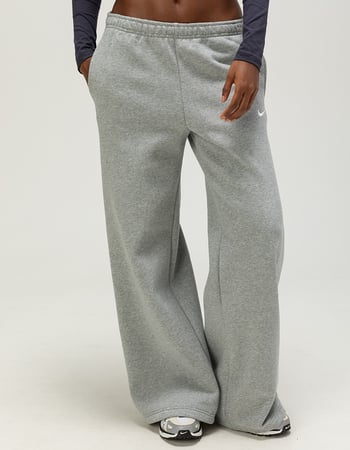 NIKE Studio Fleece Womens Mid Rise Wide Leg Pants Alternative Image