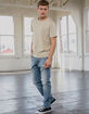RSQ Brooklyn Relaxed Taper Carbon Blast Mens Ripped Jeans image number 3