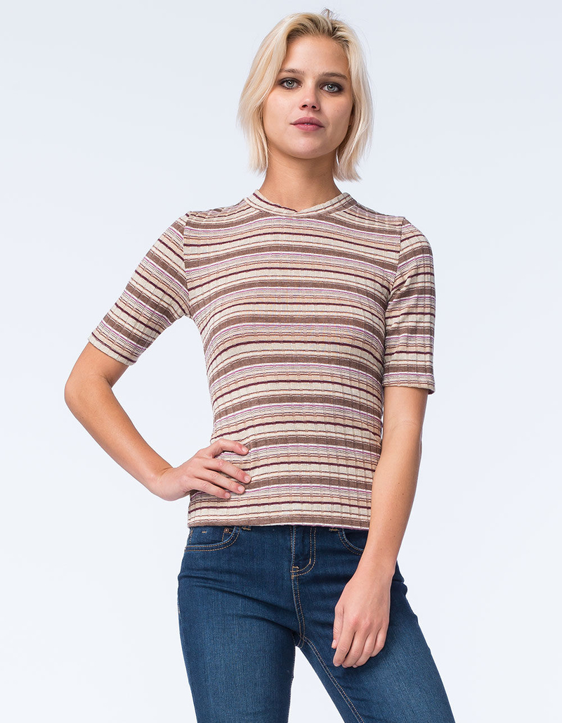 LIVING DOLL 70s Womens Rib Tee image number 0